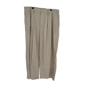 Vince Pants Women's Size 14 Beige 100% Cotton Straight Leg $215 NEW